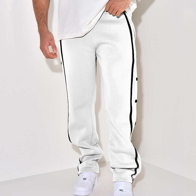 loose Men's sports Breasted pants Overalls with Drawstrings for spring Wear