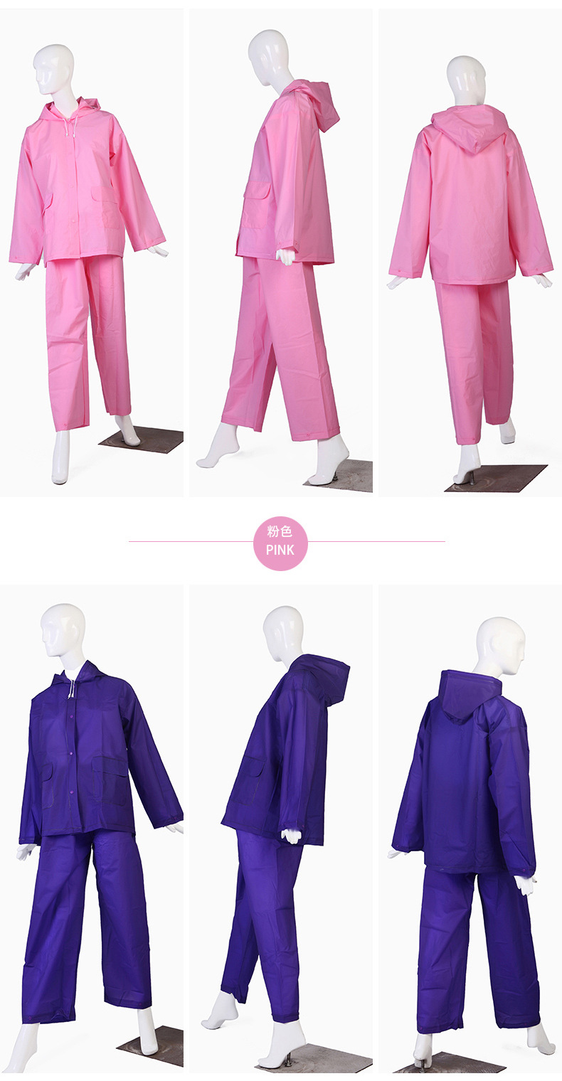 Durable Adult Raincoat Set with Waterproof Material