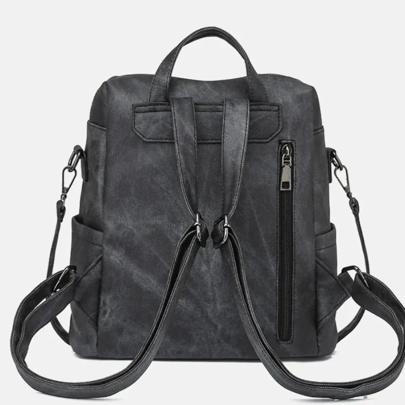 Womens Backpack ner High Quality Soft Leather Simple Fashion Large New Capacity Anti theft Shoulder Bag 241008