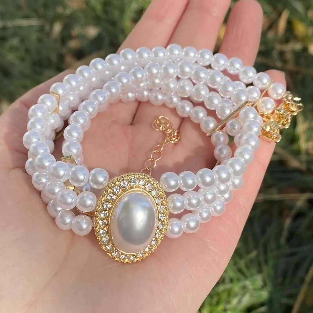 ZAKOL Luxury Vintage Three-layer Imitation Pearl Collar Choker Korean Fashion Necklace for Women Party Jewelry GiftX241009