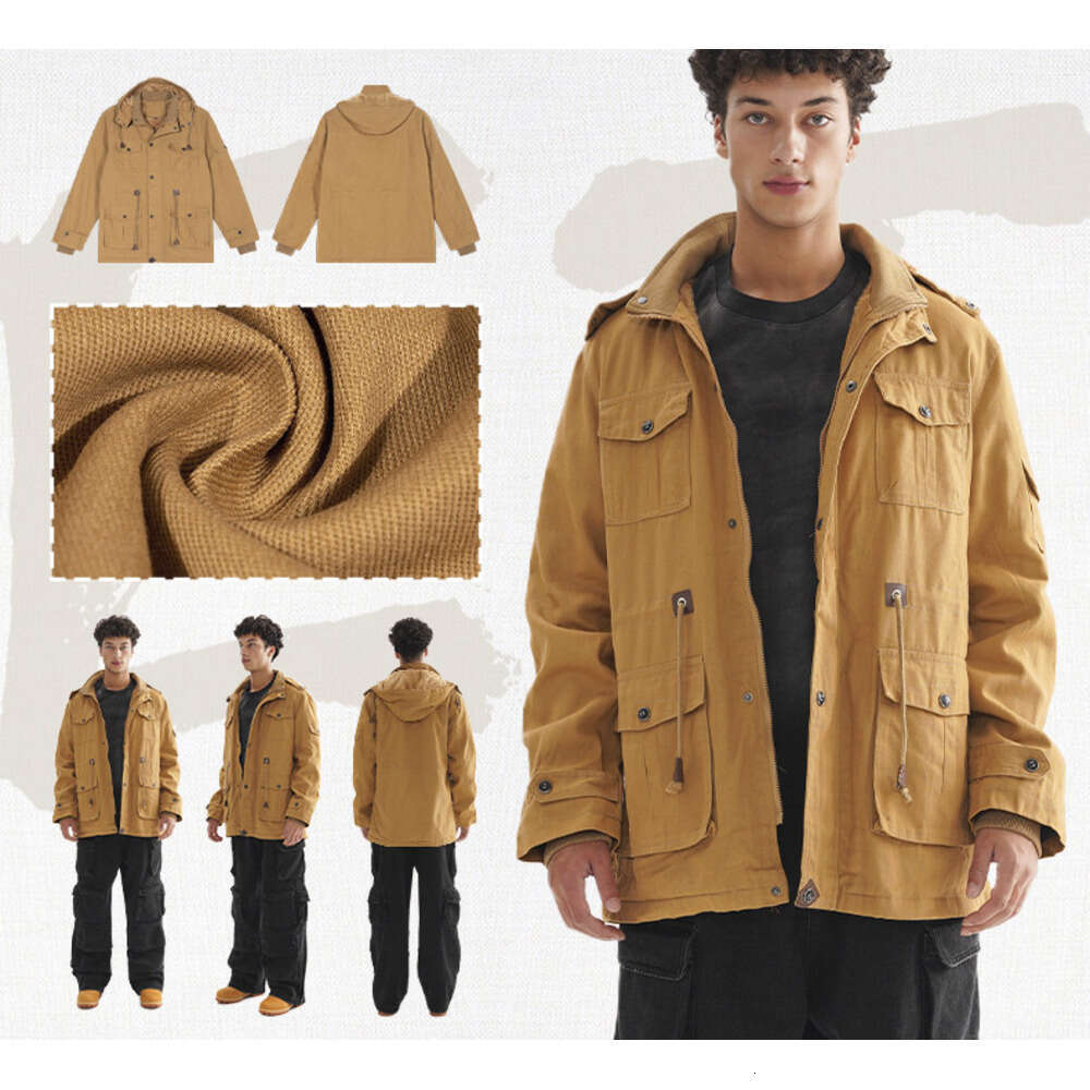 Men's Wear | 2024 Autumn/Winter New Cross Border Men's Plush Coat High Quality Trendy Brand Hooded Casual Jacket For Men