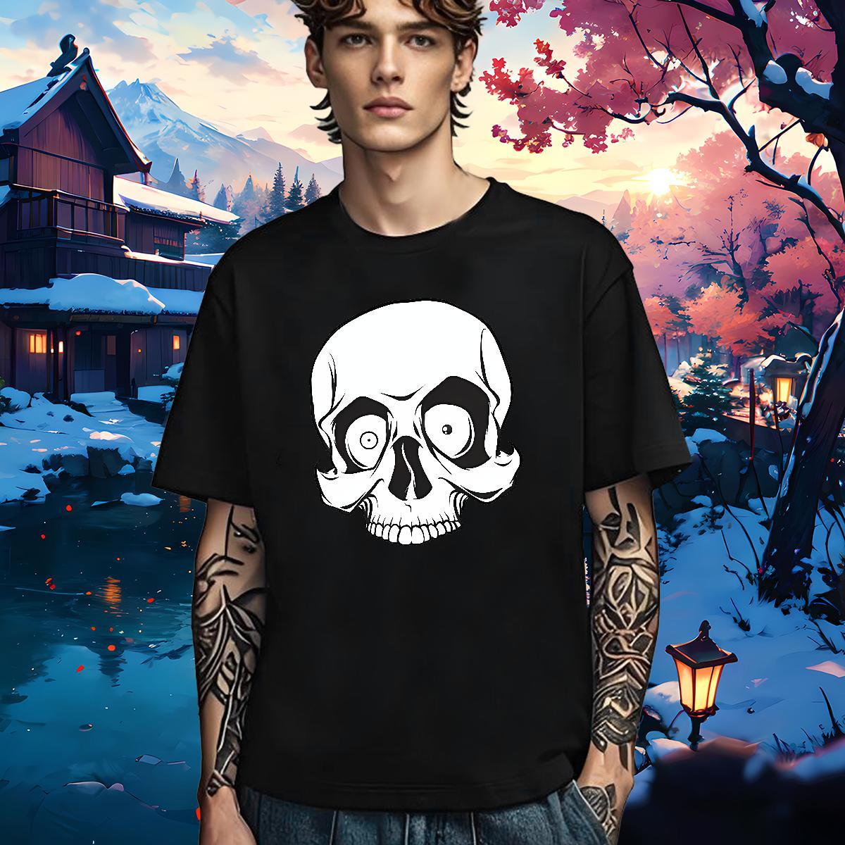 Loose Fit Men T Shirts 230g Pure Cotton monster Hip Hop Street Oversized Breathable Short Sleeve Men Tops Tees Free Shipping Polos