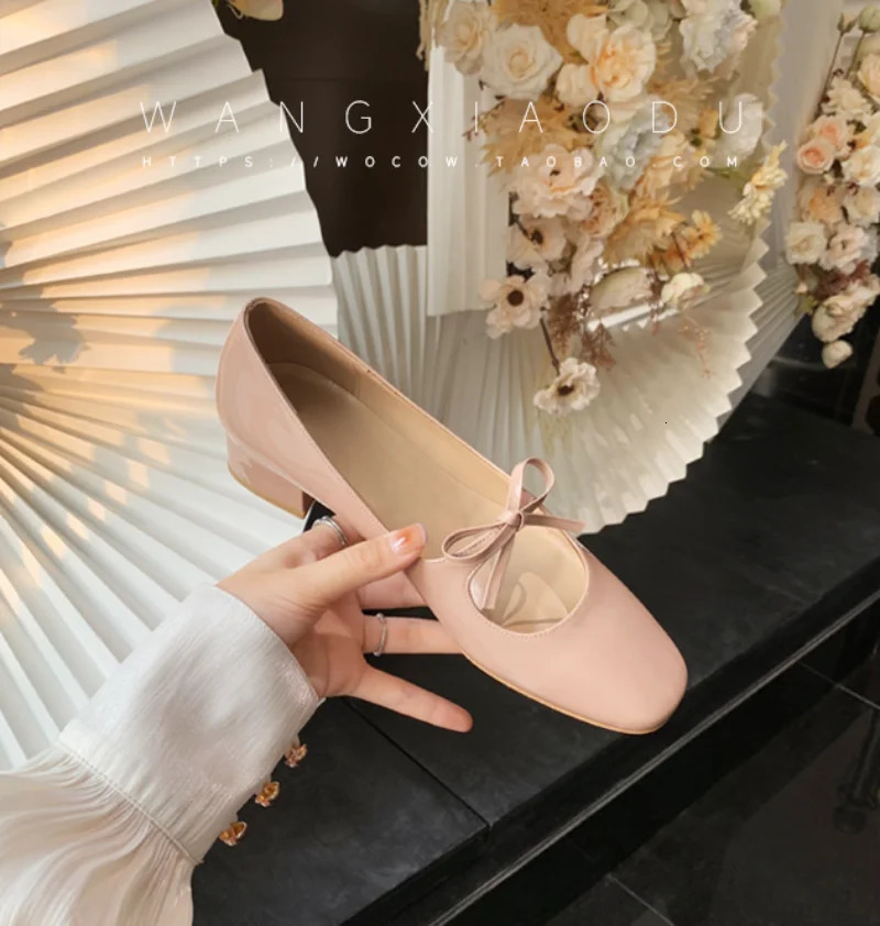 Womens shoes spring summer autumn low boots bow tie shallow cut ballet single shoes womens shoes Mary Jane shoes womens shoes 241007