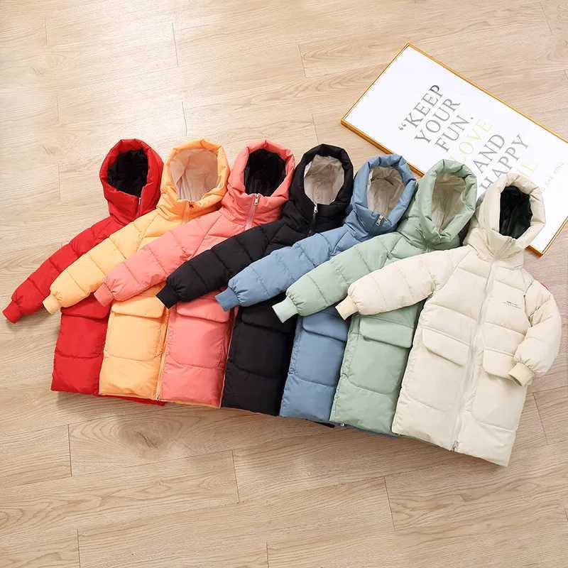 Down Coat New Boys Clothes Girls clothing Winter Coats Children Jackets Baby Thick Long parka s Warm Outerwear Hooded Snowsuit Overcoat H241010