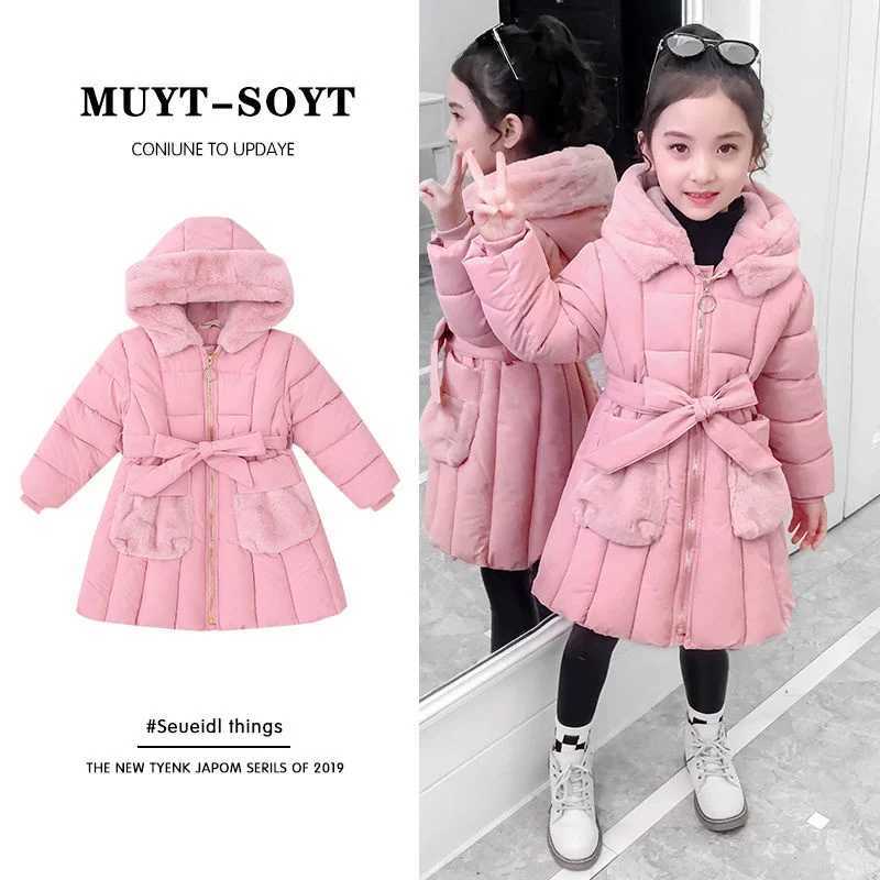 Down Coat New Children Winter Jacket toddler Coat for Girl Hooded overcoat s Down cotton Clothes snowsuit Outerwear Teen parka clothing H241010