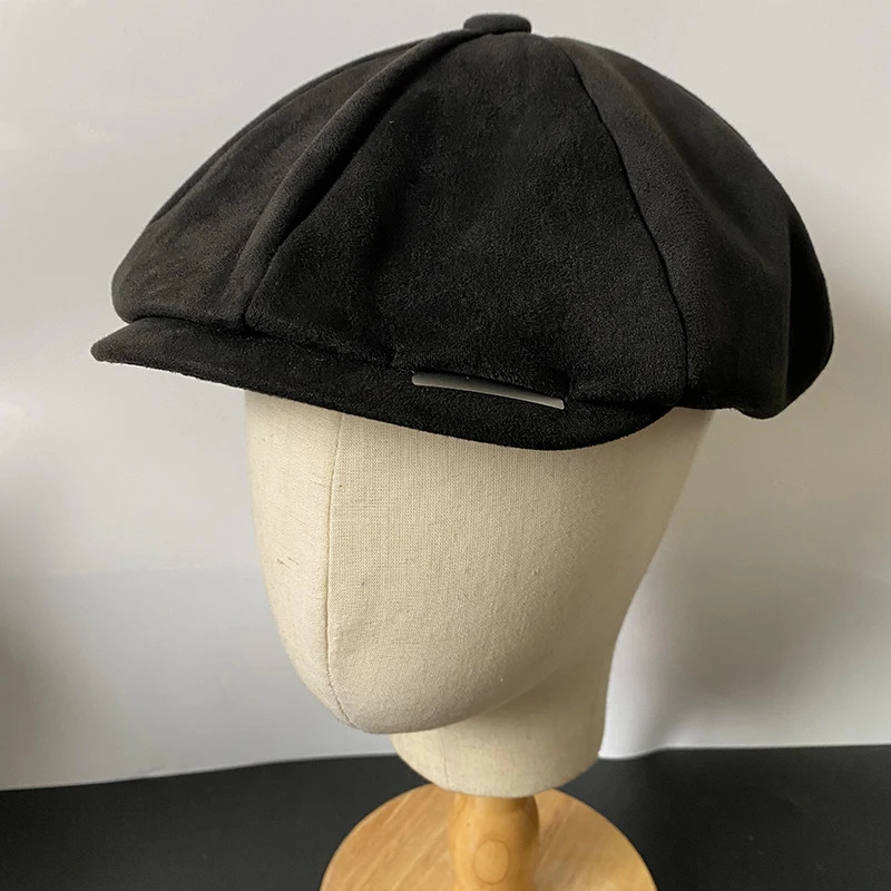 Retro mens s boy hat with blades pointed womens beret classic wool octagonal casual Gatsby flat NZ297 241009