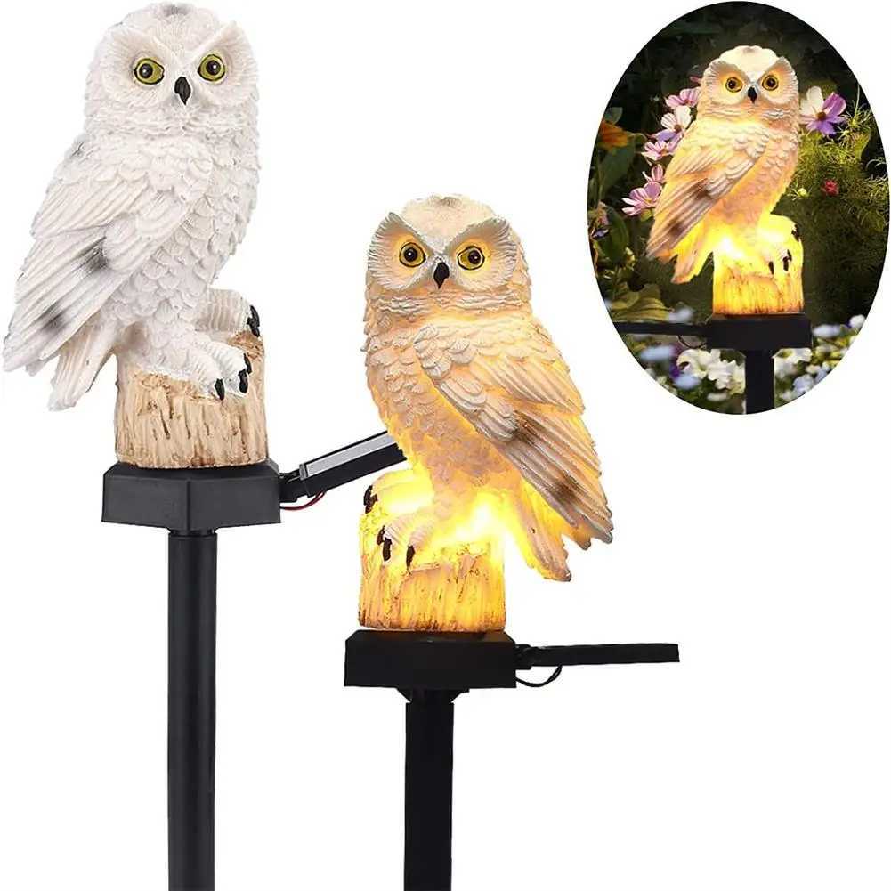 New Arrival LED solar light owl lawn light 1.2w 600mAh/rechargeable battery solar outdoor waterproof garden landscape light Z241010