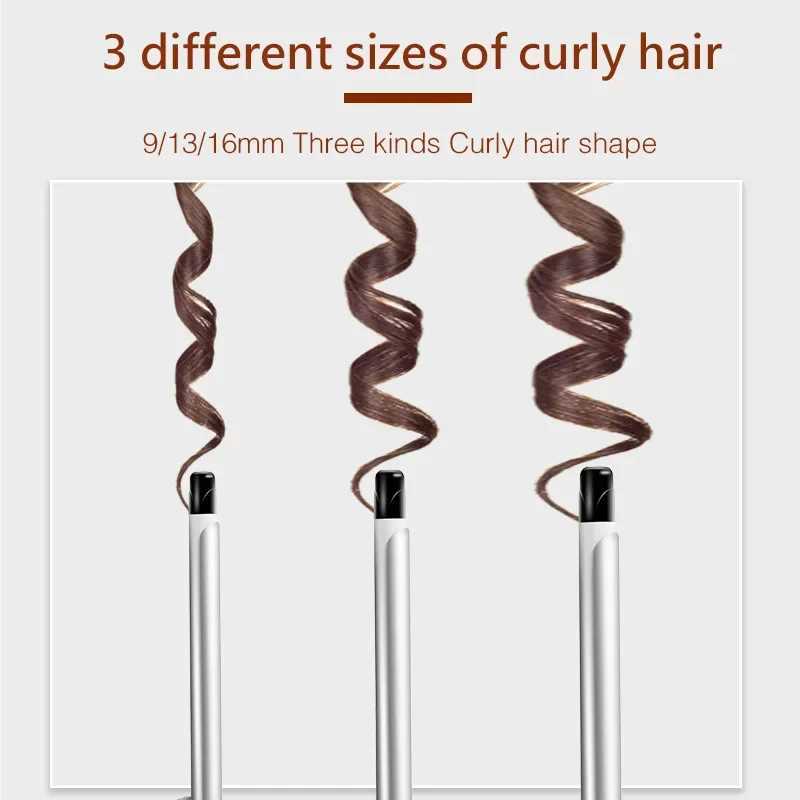 9mm/13mm Curling Iron Hair Professional Waver Cone Ceramic Curling Wand Roller Beauty Salon Hair CurlersXJ2410