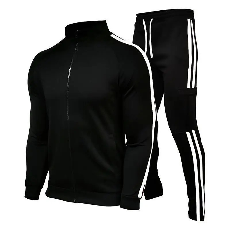mens track and field clothing mens set sports shirtsports pants track and field clothing zipper stand up collar sports clothing fitness mens clothing 