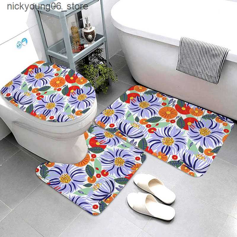 Non-Slip Bath Mats Green plants Mat Bathroom ins Rug Shower Mat Absorbent Foot Mat Entrance Door Mat Kitchen Mat room mat Bathtub toilet rug L240910
