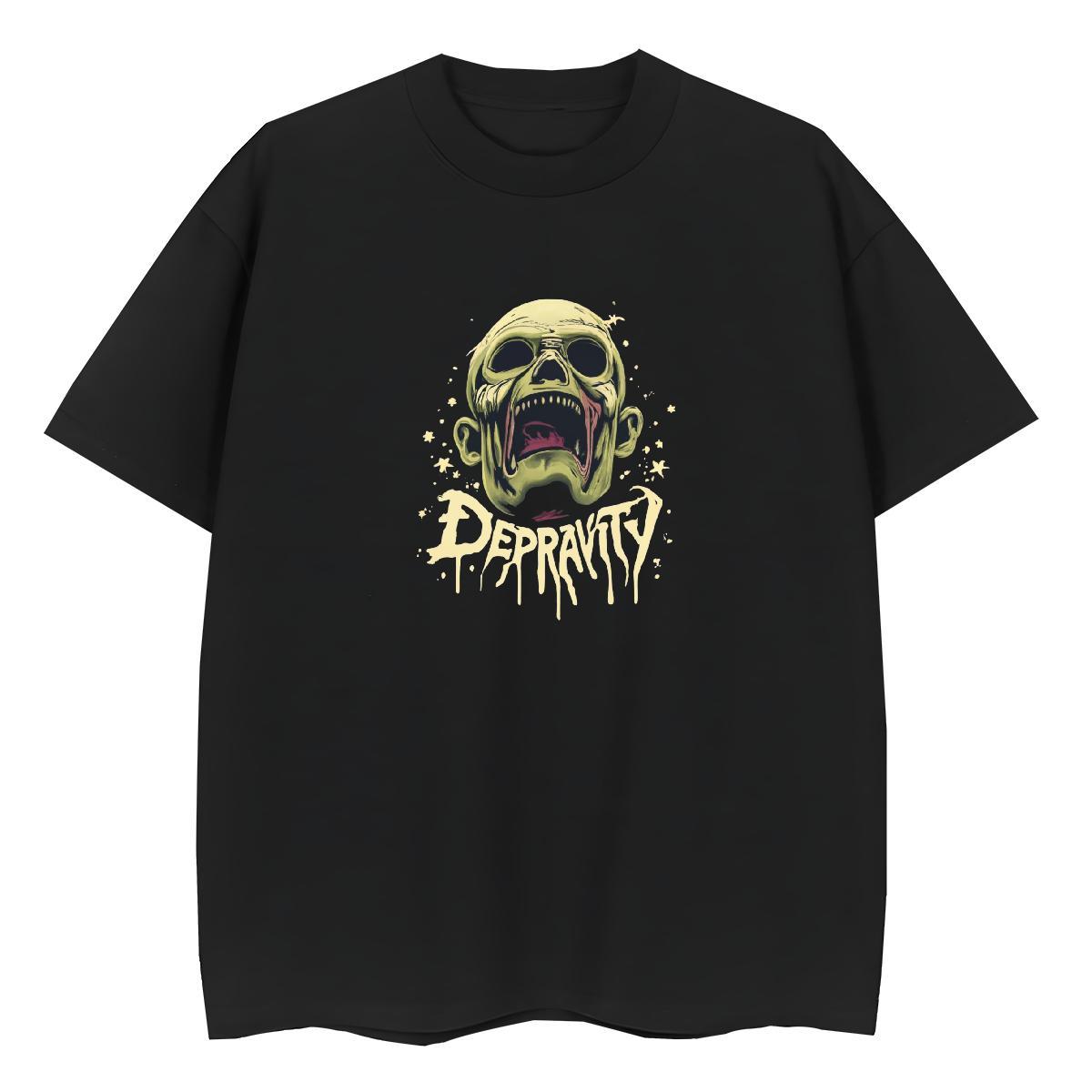 Factory Direct T shirt 230g Cotton Breathable Soft Hip Hop Street skull Couples T Shirts Popular Custom Printed Tops Shirt
