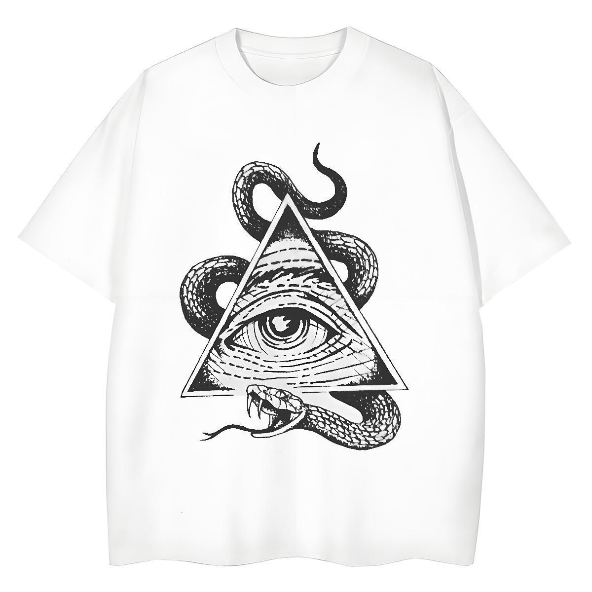 Designer Men T Shirts 230g Cotton eye of the devil Daily Wear Oversized Crew Neck Mens Tshirts Factory Direct Tee Shirt