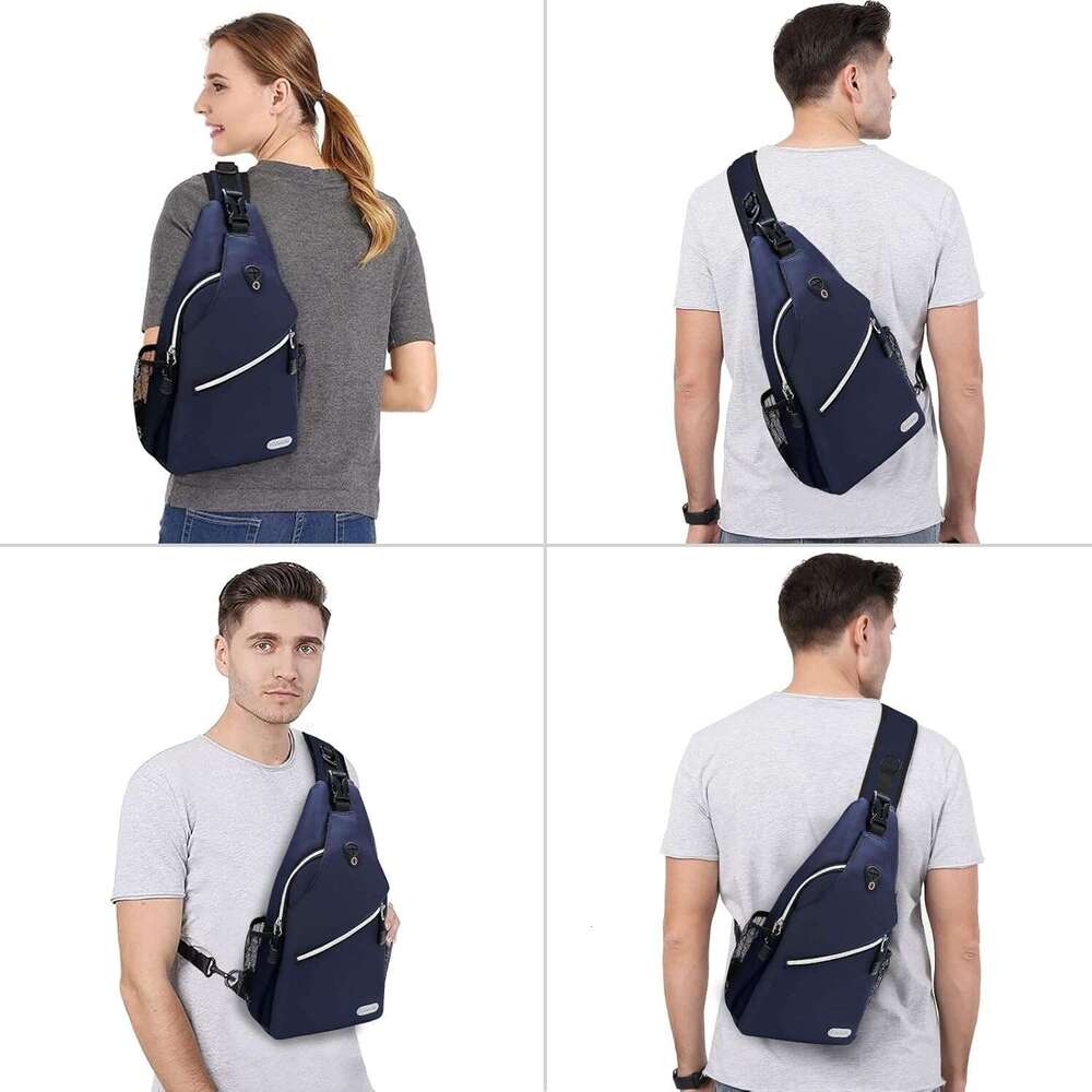 MOSISO Sg Backpack, Multipurpose Crossbody Shoulder Bag Travel Hiking Daypack, Navy Blue, Medium