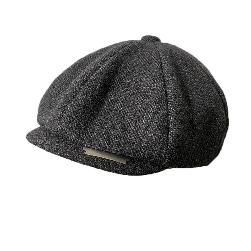 Retro mens s boy hat with blades pointed womens beret classic wool octagonal casual Gatsby flat NZ297 241009