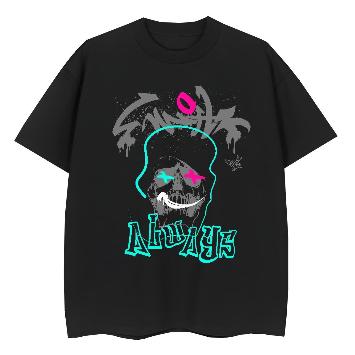 Designer T-Shirts for Women 100% Cotton 230g Round Neck Short Sleeve Street skull Women Tshirts Soft Oversized L-4XL Tops Shirt