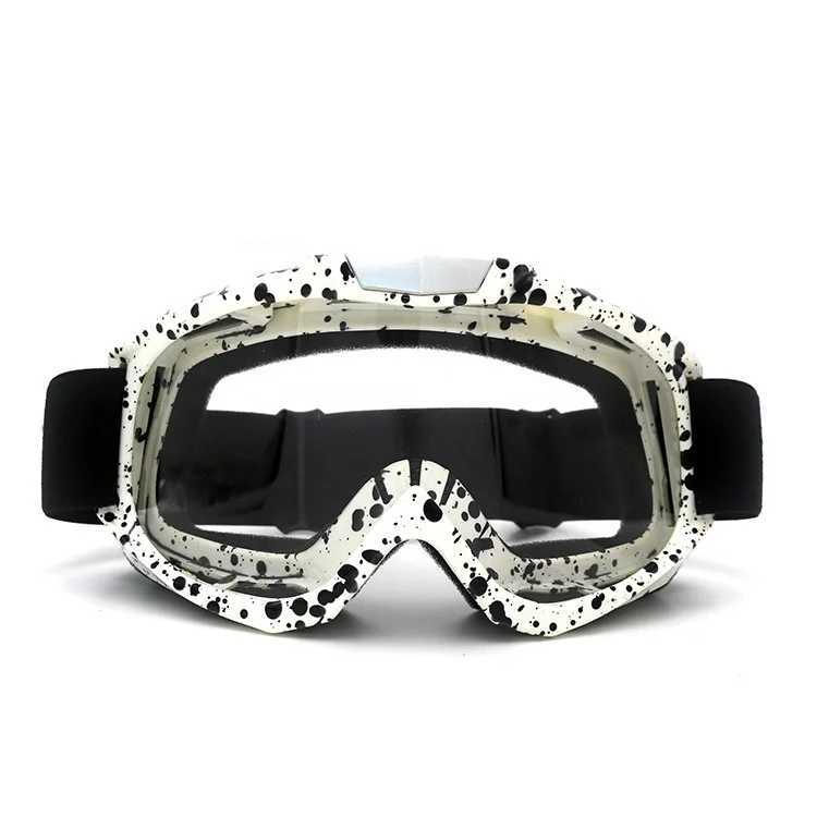 2021 Motorcycle Goggles Transparent Lens Bicycle Off Road Skiing Sports Earth Bike Racing Goggles CL241010