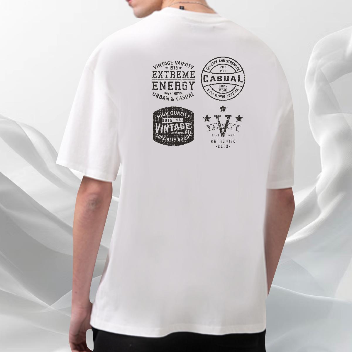 Comfortable T-Shirts 230g 100% Cotton letter Street Wear Floral Print Breathable Soft Tshirts 2024 Designer Clothes