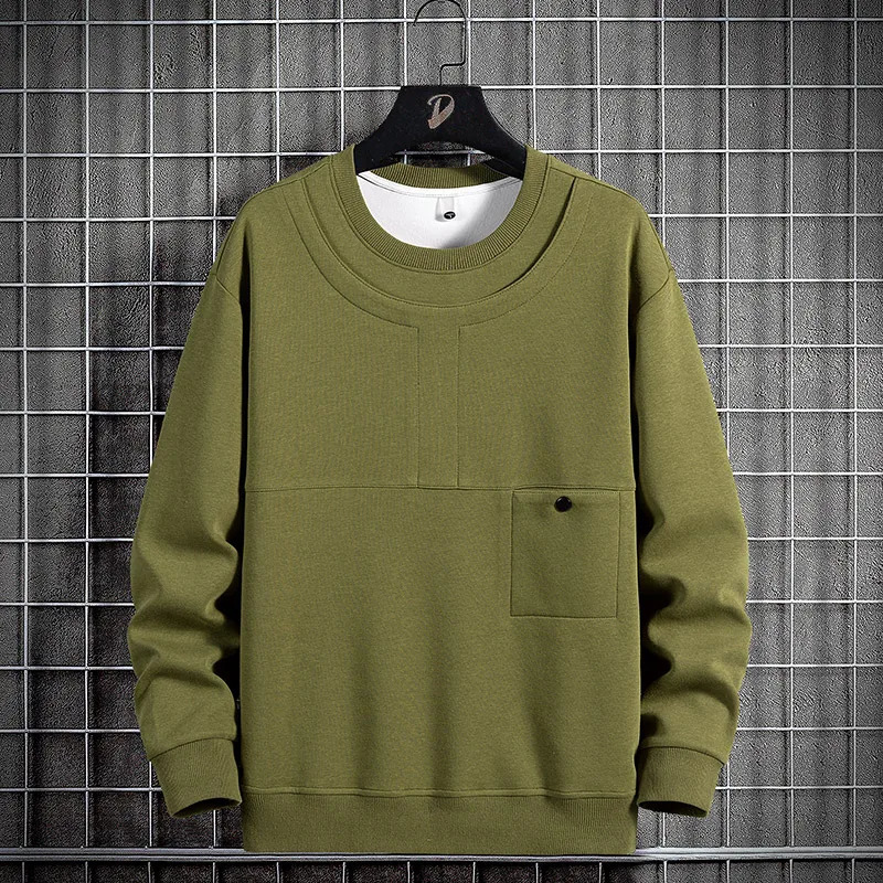 Spring Mens Striped Sweater Cotton Super Large Hoodie Long Sleeve OCollar Zipper Street Clothing Fashion Top 6XL 8XL 241010