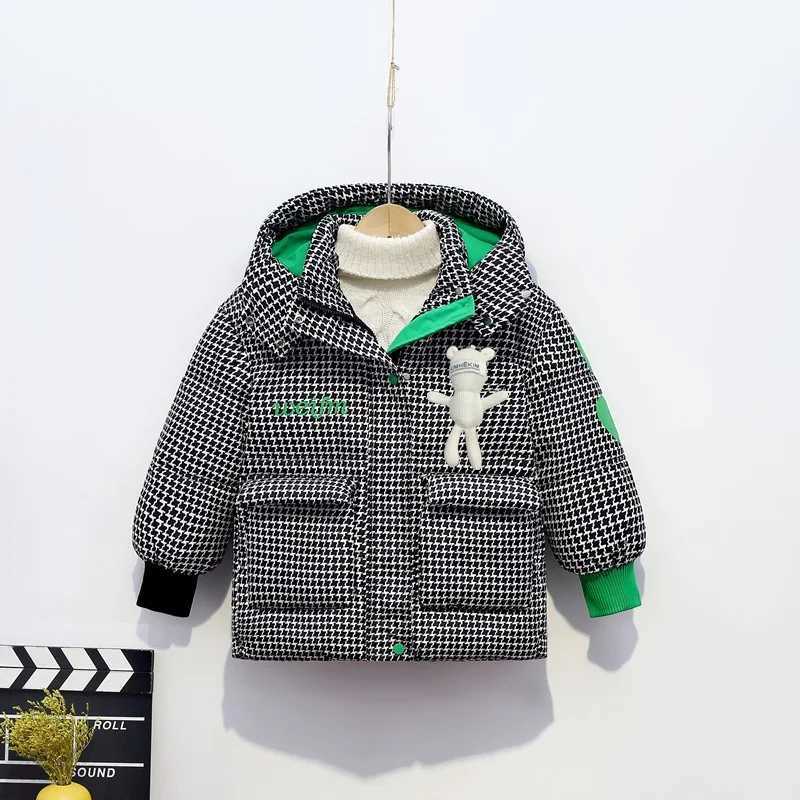 Down Coat Girls down jacket cotton windproof coat 2023 special warm and thick winter skiing suit childrens clothing H241010
