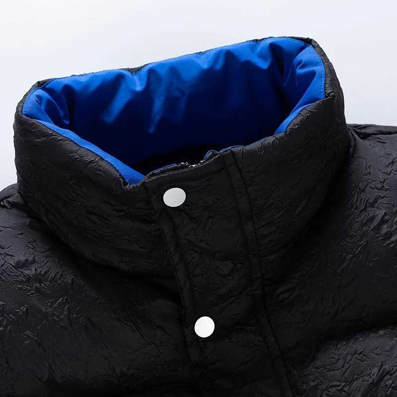 Men's Down Parkas Oversize Klein Blue Winter Warm Coat Solid Warm Thicken Coat Strtwear Retro Bubble Jacket 2024 New Fashion Puffer Jacket Y24100