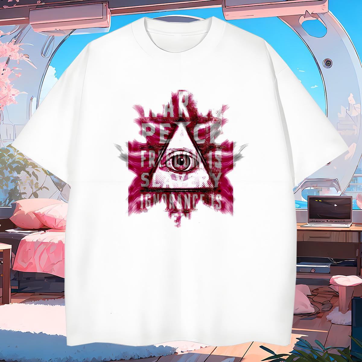 Brand T-Shirts 100% Cotton 230g eye of the devil Casual Beach Custom Printing Short Sleeve Soft Couples T Shirts Factory Direct Tops Shirt