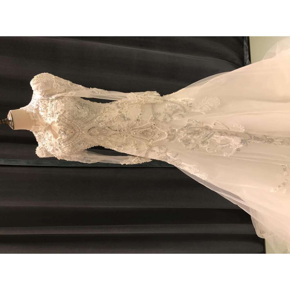 Kisswhite Green Collection Glitters Crystals mermaid custom made with jacket beads Bridal Gown