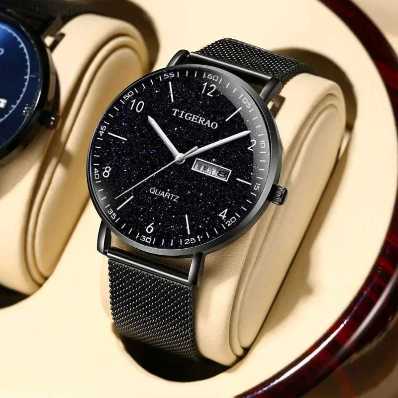 Luxury Mens Student Watches Campus Casual Trend Starry Sky Dial Wristwatch Ultra Thin Waterproof Night Light Watch reloj hombreX241010