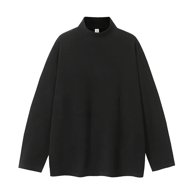 German Velvet Casual Warm Sweatshirt Mens Turtleneck Bottoming Shirt Longsleeved Tshirt Thermal Inner Layering Pullover Men 240930