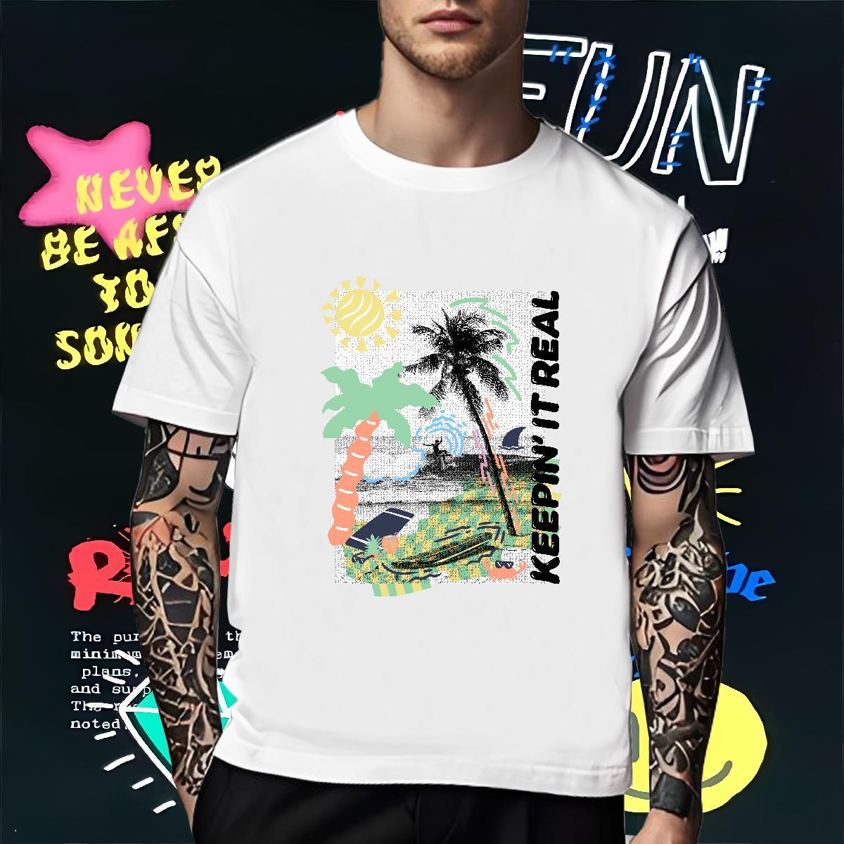 Brand T shirt 230g 100% Cotton beach Summer Casual Oversized 3XL 4XL O-Neck Short Sleeve Men Tops Tees Customized Tshirts