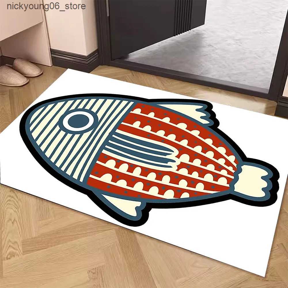 Non-Slip Bath Mats Diatom Mud Bathroom Absorbent Floor Mat Toilet Quick-drying Toilet Door Floor Mat Non-slip Cartoon Panda Door Mat Home Carpet L2409