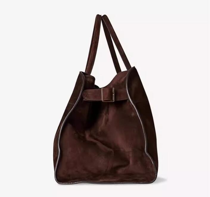 Margaux15 Cowhide Retro Large-capacity Tote Versatile Commuter Shoulder Womens Soft Genuine Leather Boston Bag For Storage Handbag 9013