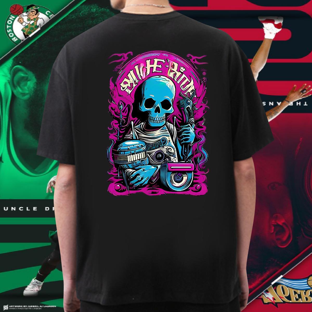 Cool T shirt 230g Pure Cotton skull Spring Summer DIY Printed Breathable Soft Mens Tshirts Wholesale Wear