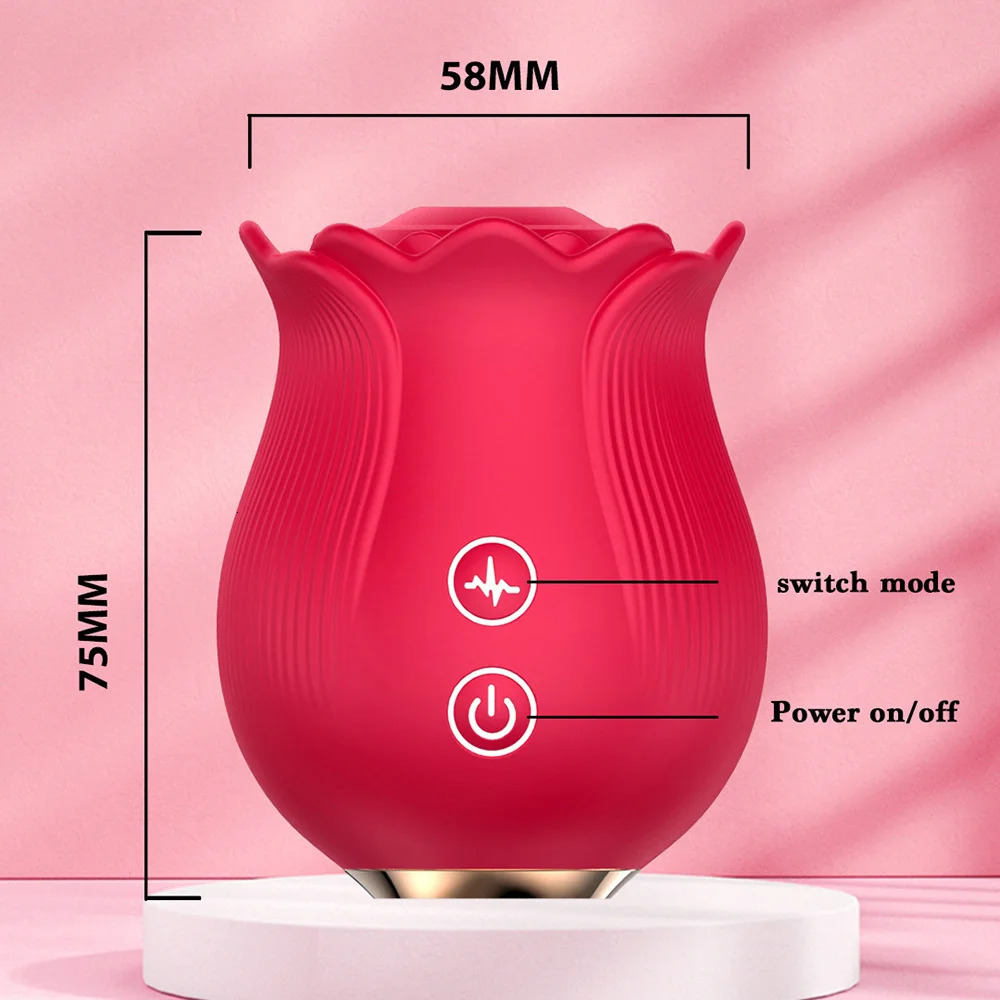 Rose Shape Vagina Sucking Vibrator Intimate Nipple Sucker Oral Licking Clitoris Stimulation Thrusting Powerful Sex Toy for Women 241010
