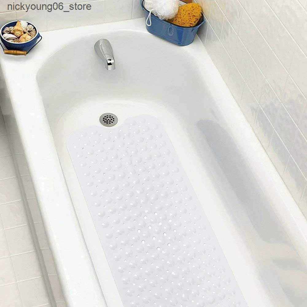 Non-Slip Bath Mats Non-Slip Bath Tub Shower Mat with Suction CupsMachine Washable Bathroom Mats with Drain Extra Large Bathtub Mat 100x40cm L240910