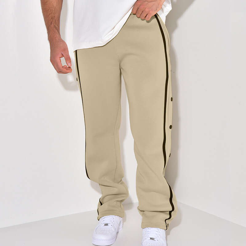 loose Men's sports Breasted pants Overalls with Drawstrings for spring Wear