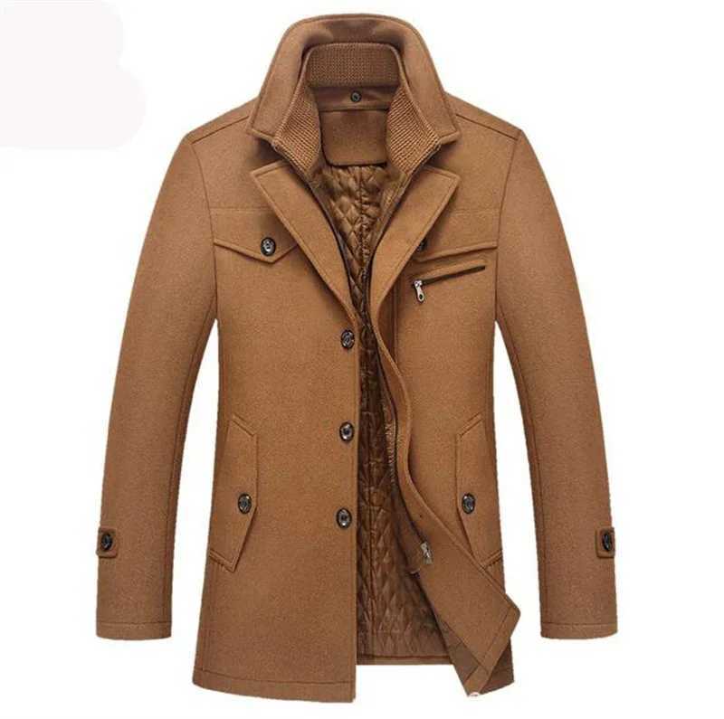 2023 New Mens Jackets Autumn Winter Jackets Collar Woolen Large Woolen High Quality Jackets For Mens Coat Clothing LX241010