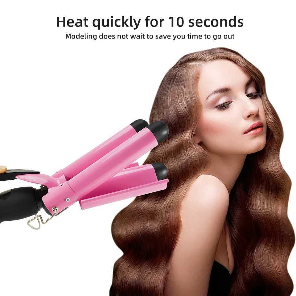 Professional Curling Iron Ceramic Triple Barrel Hair Curler Irons Hair Wave Waver Styling Tools Hair Styler Wand For WomenXJ241010