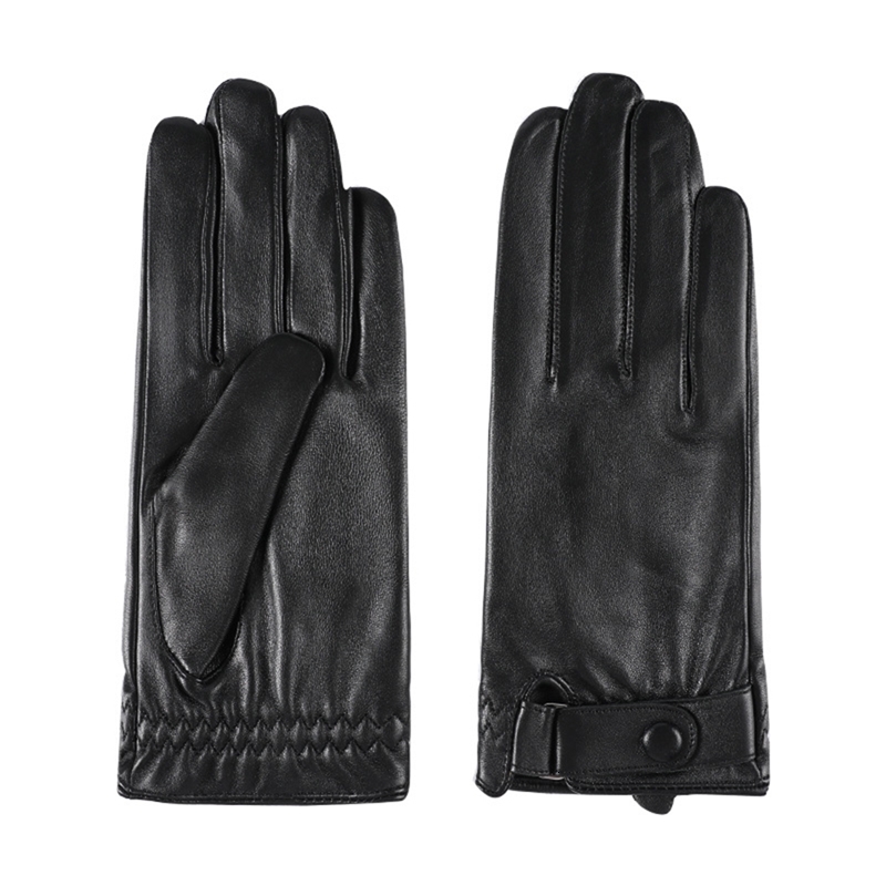 High Quality Autumn Winter 100% Geniune Sheepskin Leather Gloves Men Driving Mittens Warm Touch Screen Male Windproof S2197 240914