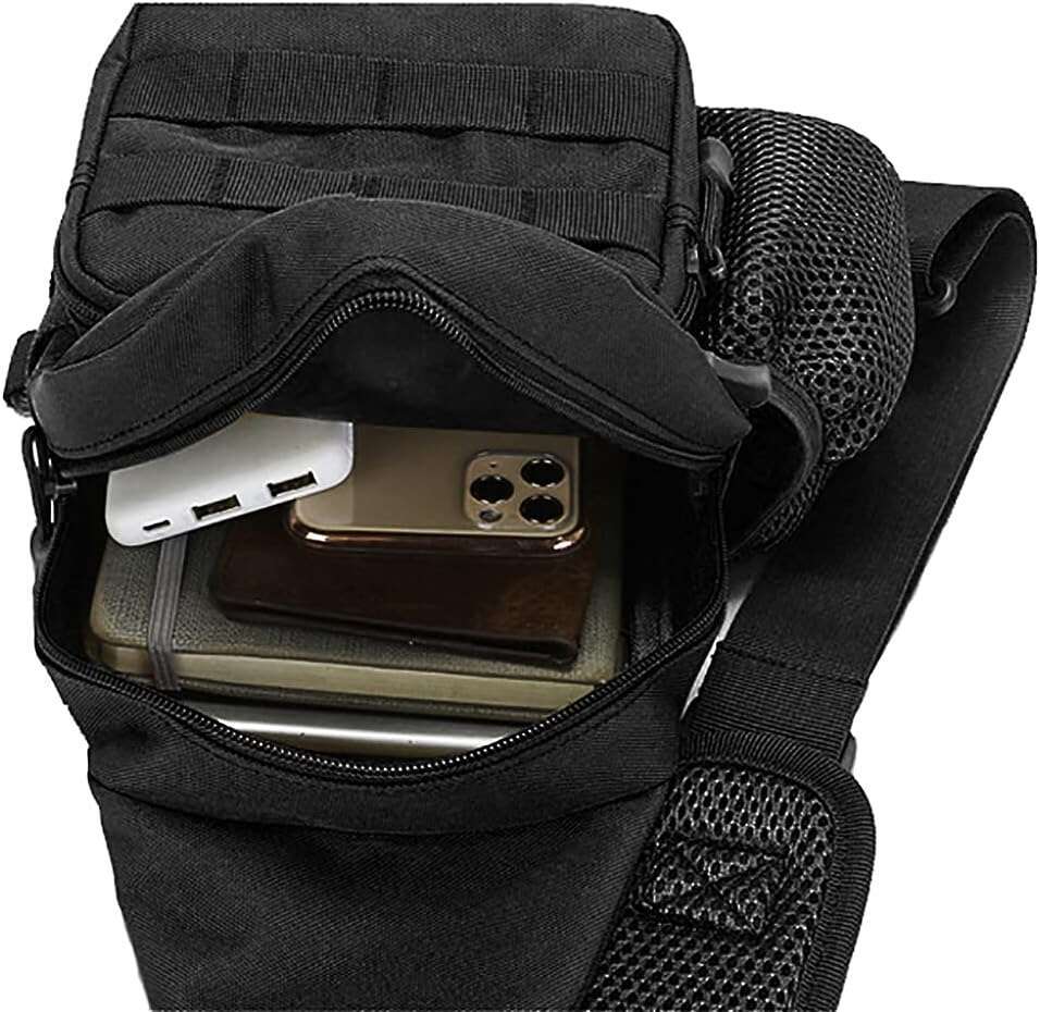 NuCamper Tactical Bag Pack, Military Molle EDC Rover Shoulder Sg Backpack Sports Bags for Men Range,Hunting,Travel,Hiking (Black)