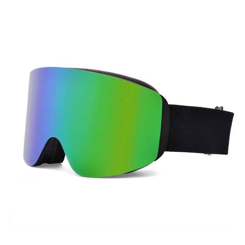 New adult skiing goggles outdoor anti glare and anti fog magnetic absorption goggles sports mountain skiing goggles CL241010