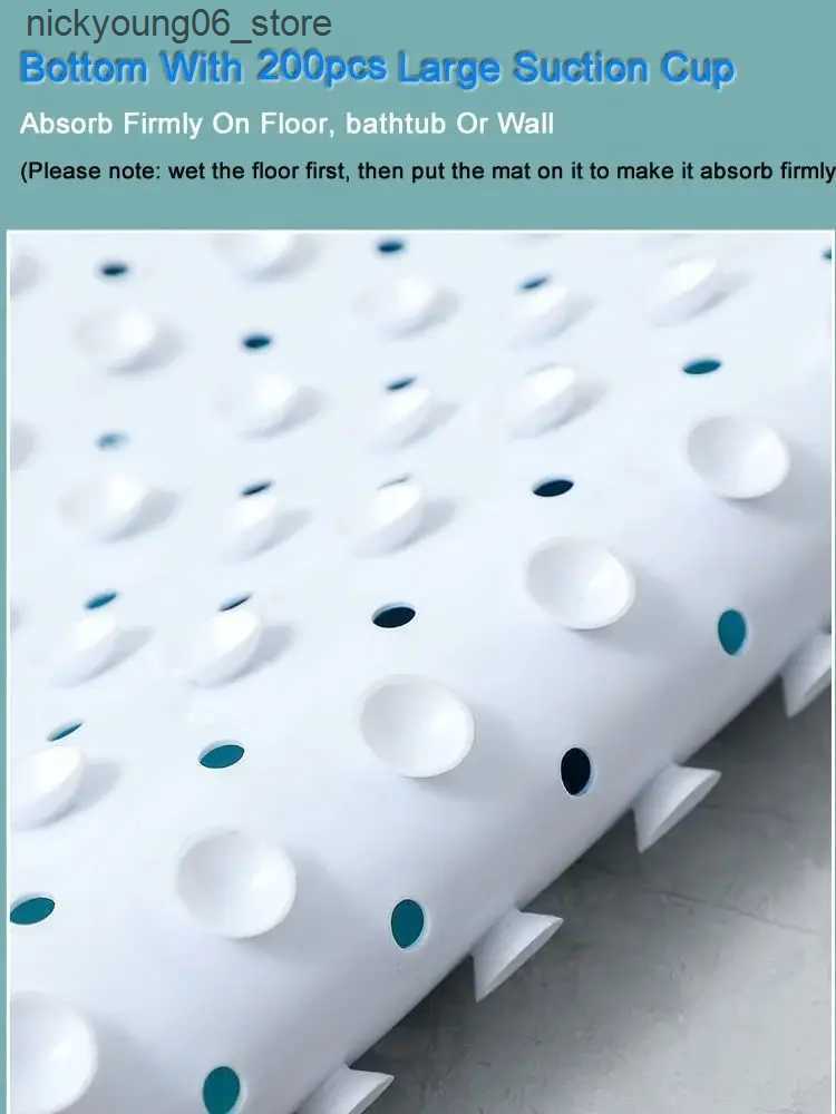 Non-Slip Bath Mats 40x100cm Cute Cartoon Sea World Anti-Skid Shower Bathtub Mats with Sucker Non-Slip Bath Mat Soft Pad Kids Elder Carpet Rug L240910