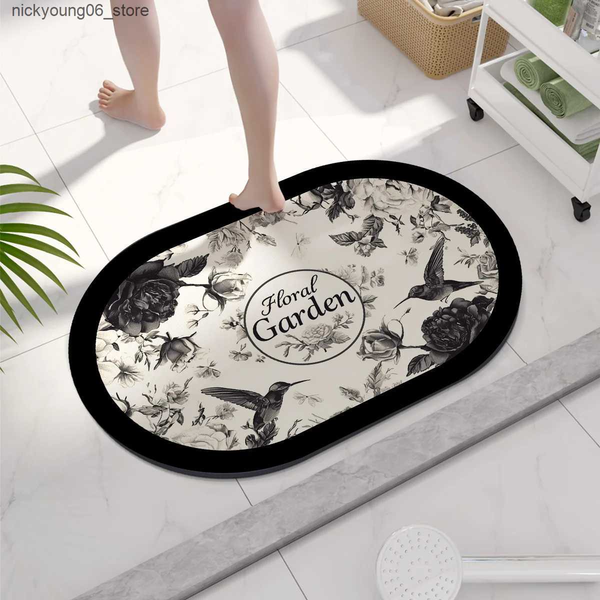 Non-Slip Bath Mats Classic Bathroom Bath Mat Quick Dry Non-slip Floor Mats Super Absorbent Shower Rugs Toilet Pad Doormat Washable L240910