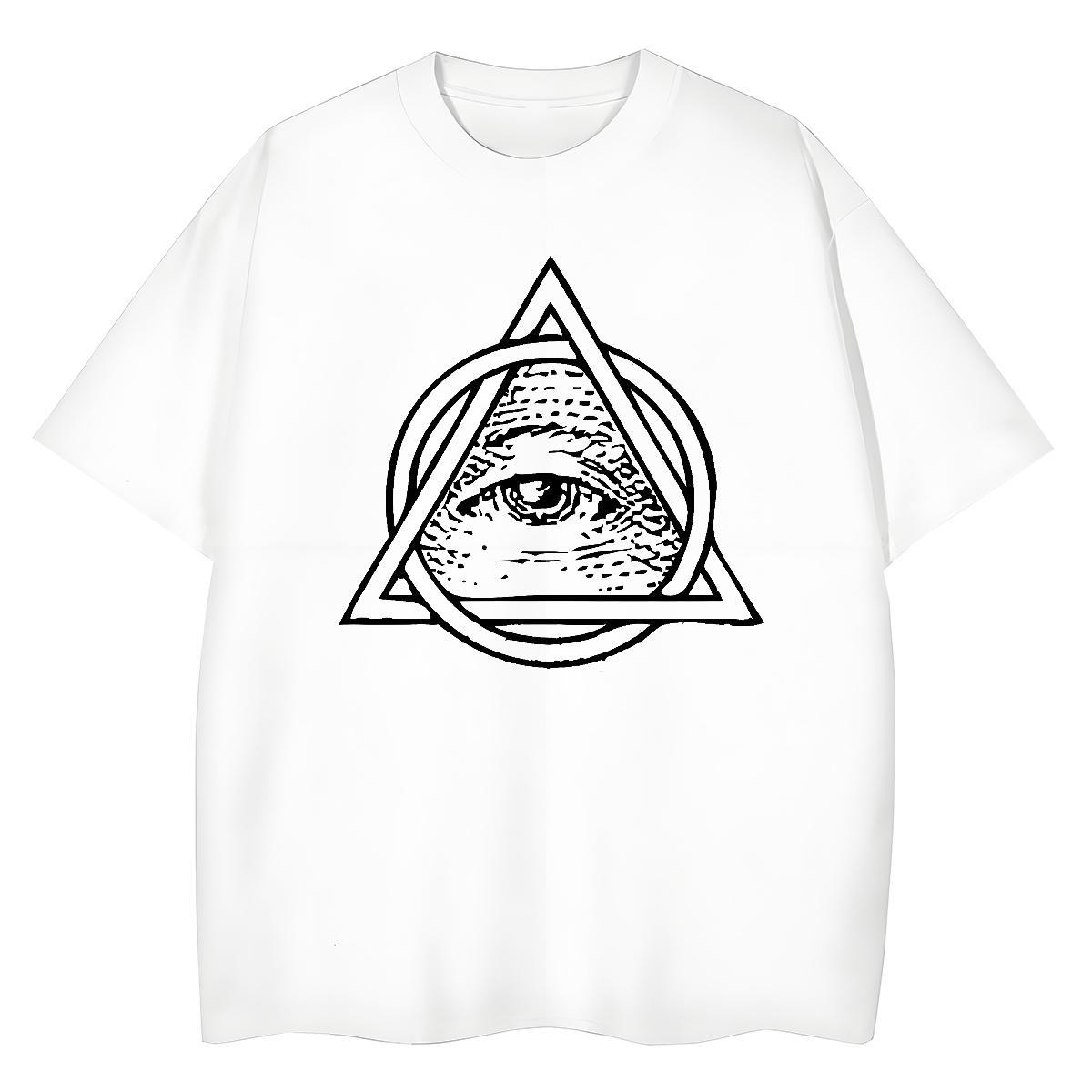 2024 DIY Womens T Shirts 230g Pure Cotton Breathable Soft Casual Sport eye of the devil Lady T shirt 5A Cartoon Printing L-4XL Polos