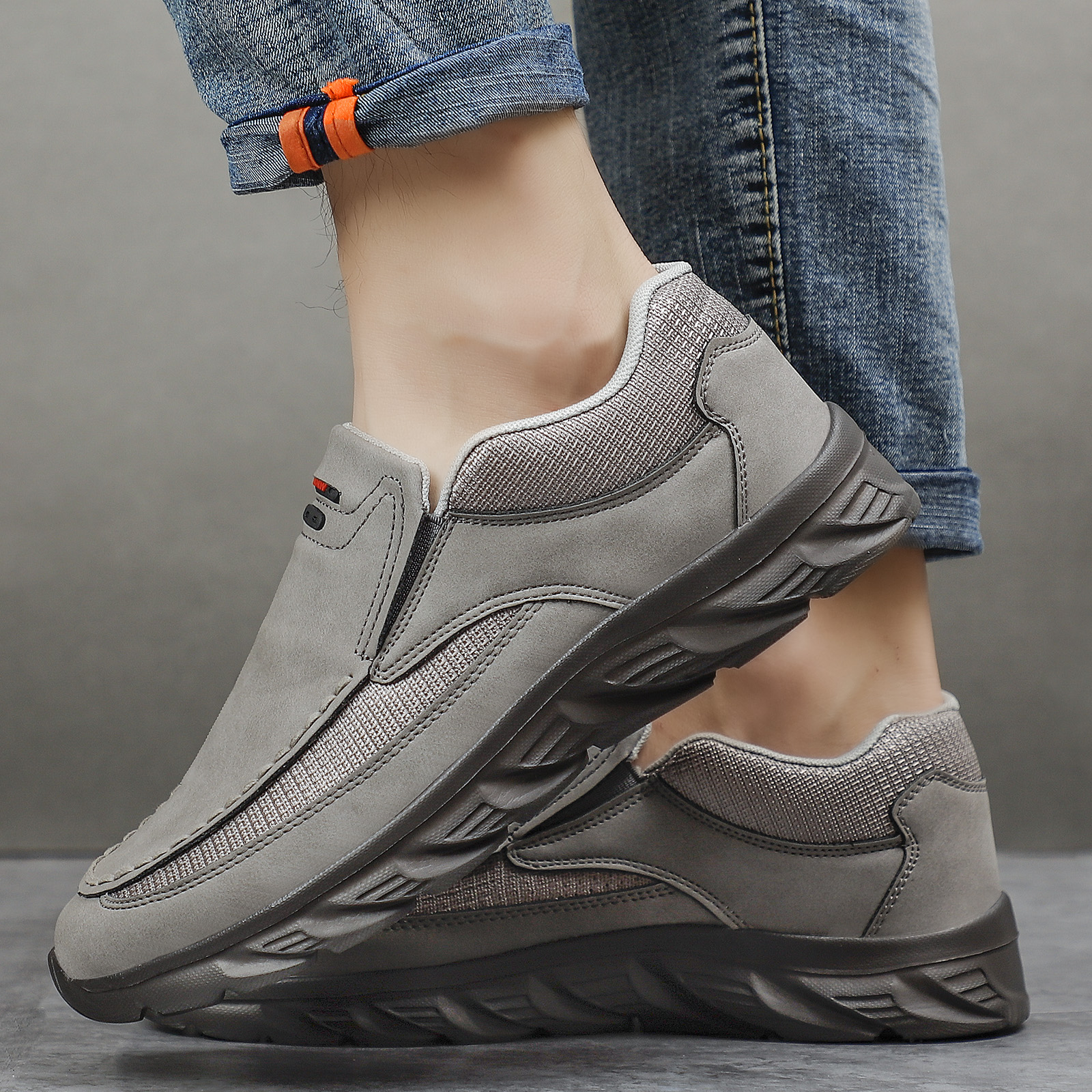 Men Leather Casual Shoes Breathable Loafers Men Sneakers 2024 New Male Comfortable Leather Flat Footwear Sneakers Men Shoes