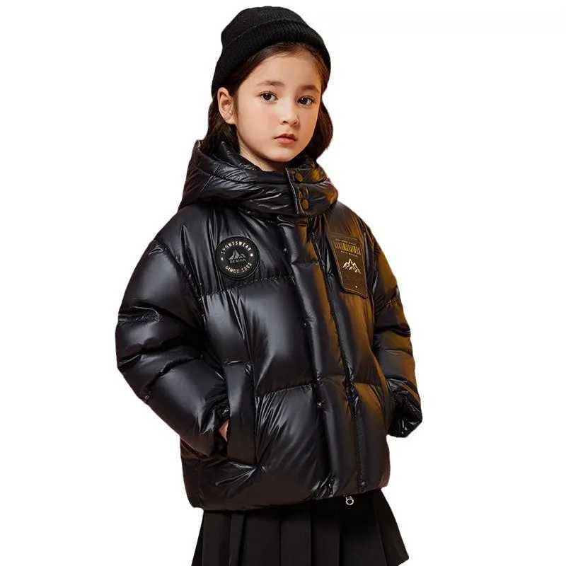 Down Coat Winter high-quality thick coat childrens hooded black and white duck coat girls and boys coat H241010