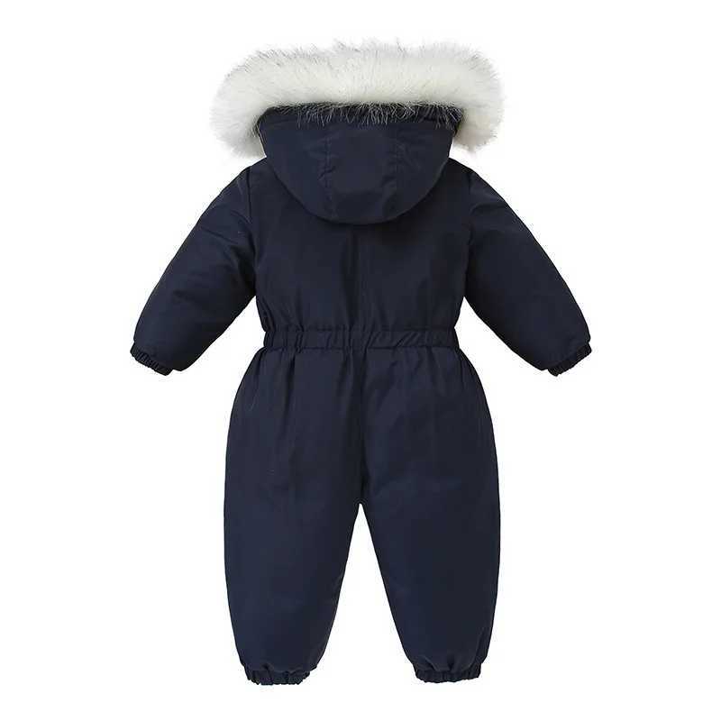 Down Coat -30 Winter Skiwear with Velvet Baby Hoodie Boys Coat Warm Preschool Girls Clothing Childrens Clothing Baby Coat H241010