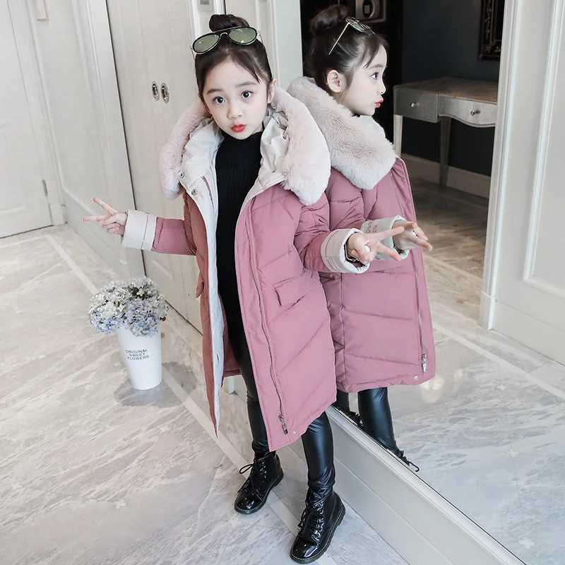 Down Coat Children Winter Down Cotton Jacket 2024 New Fashion Girl Clothing s Clothes Thicken warm Parka Hooded Snowsuit Outerwear Coat H241010