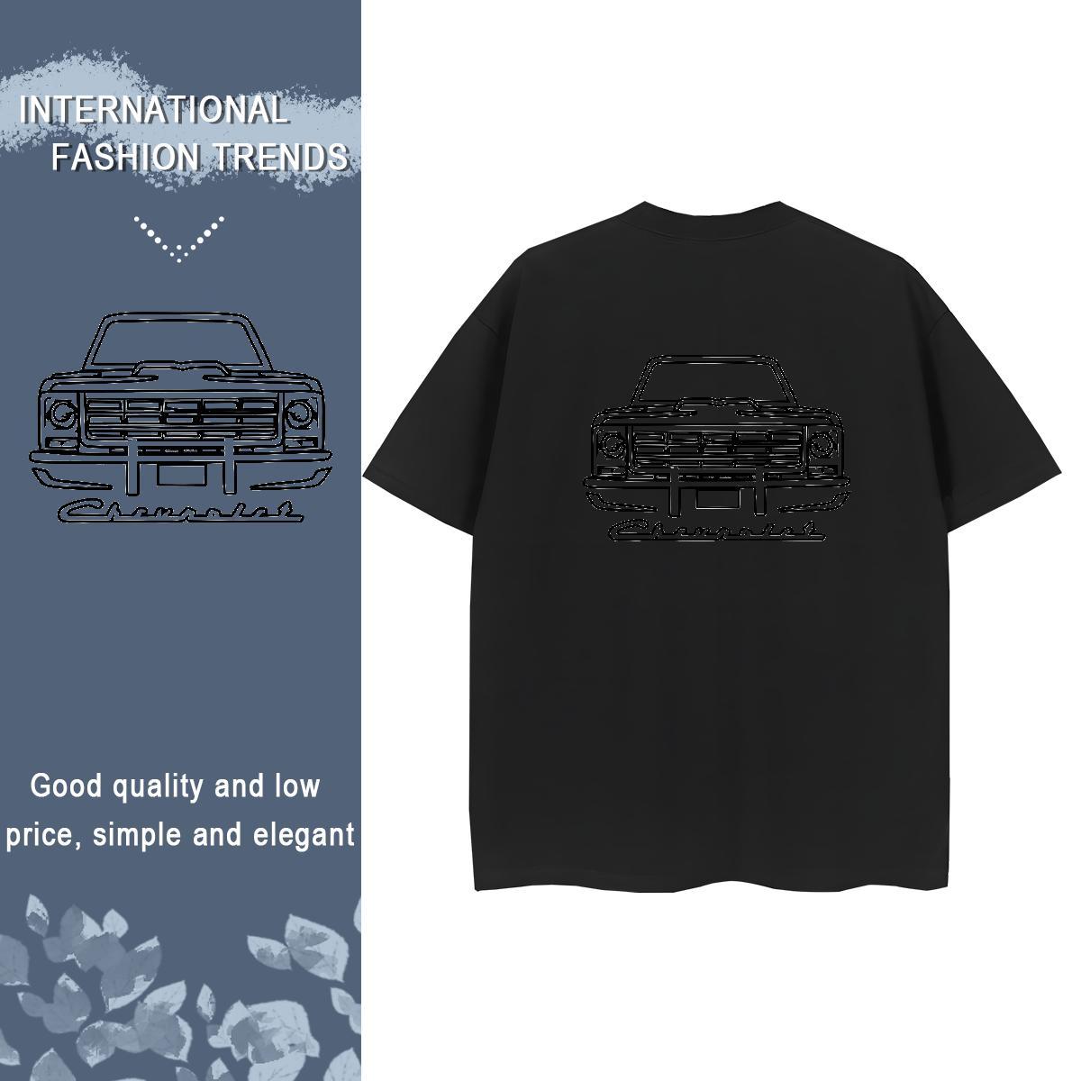 New Arrival Women T Shirts 100% Cotton 230g Breathable Outdoor car Couples T Shirts Designer DIY Printed Tee Shirt