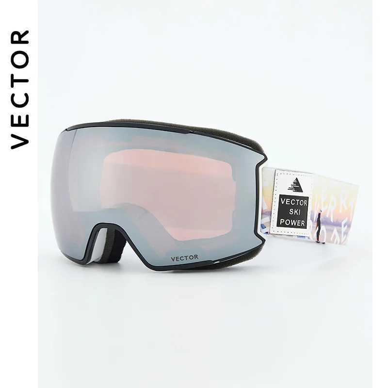 Vector small ski goggles frame printed strap suitable for women interchangeable magnetic lens UV400 sunglasses anti fog snow glasses CL241010