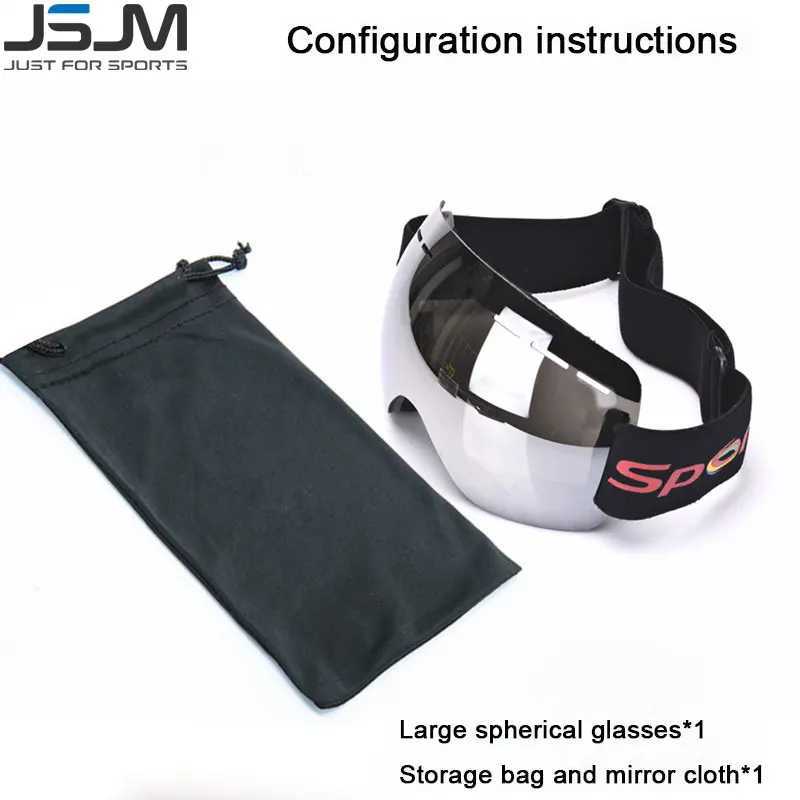 JSJM 2022 new ultra light anti fog ski goggles ski goggles winter outdoor sports goggles UV400 CL241010